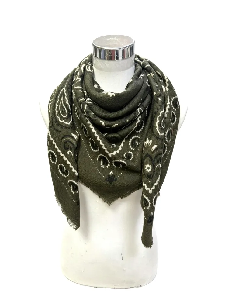 Large Square Paisley Bandana Scarf