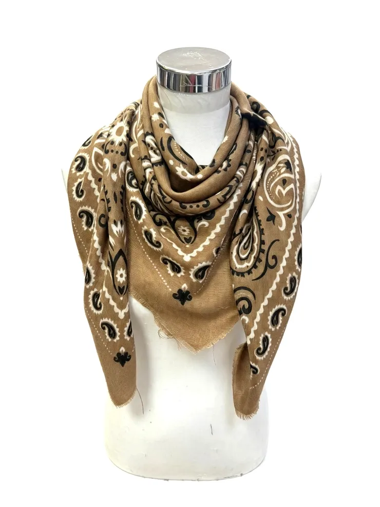 Large Square Paisley Bandana Scarf