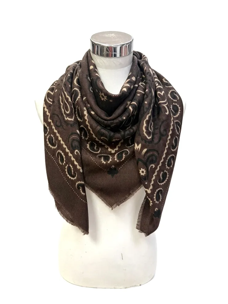 Large Square Paisley Bandana Scarf