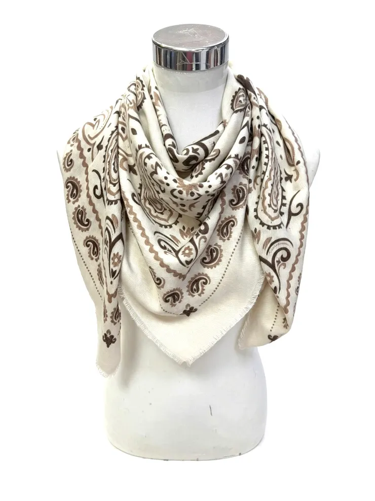 Large Square Paisley Bandana Scarf