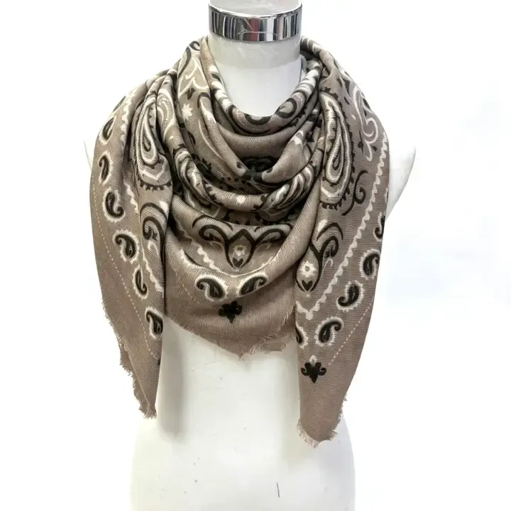Large Square Paisley Bandana Scarf