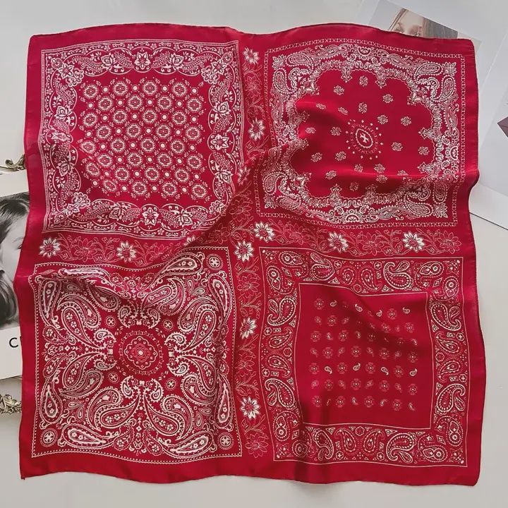 Silk Patchwork Bandana Scarf