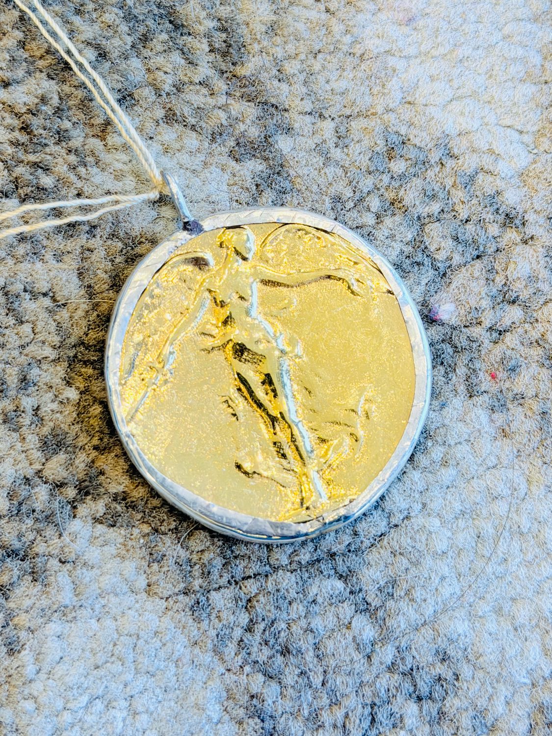 Large Angel Coin Charm