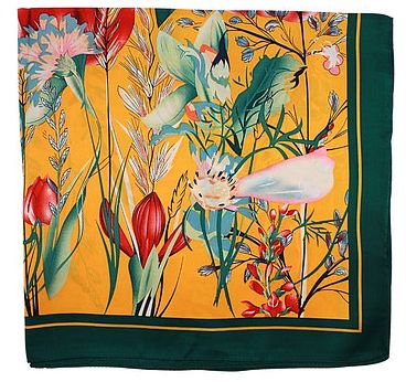 Yellow Floral Bandana Scarf