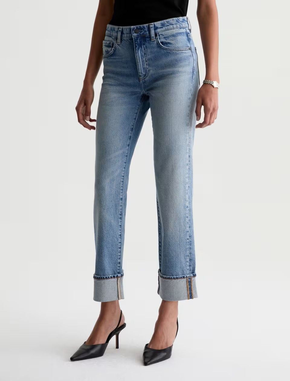 Brinley Straight Cuffed Jean, COLOR: 18 Years Vamp, Size: 25