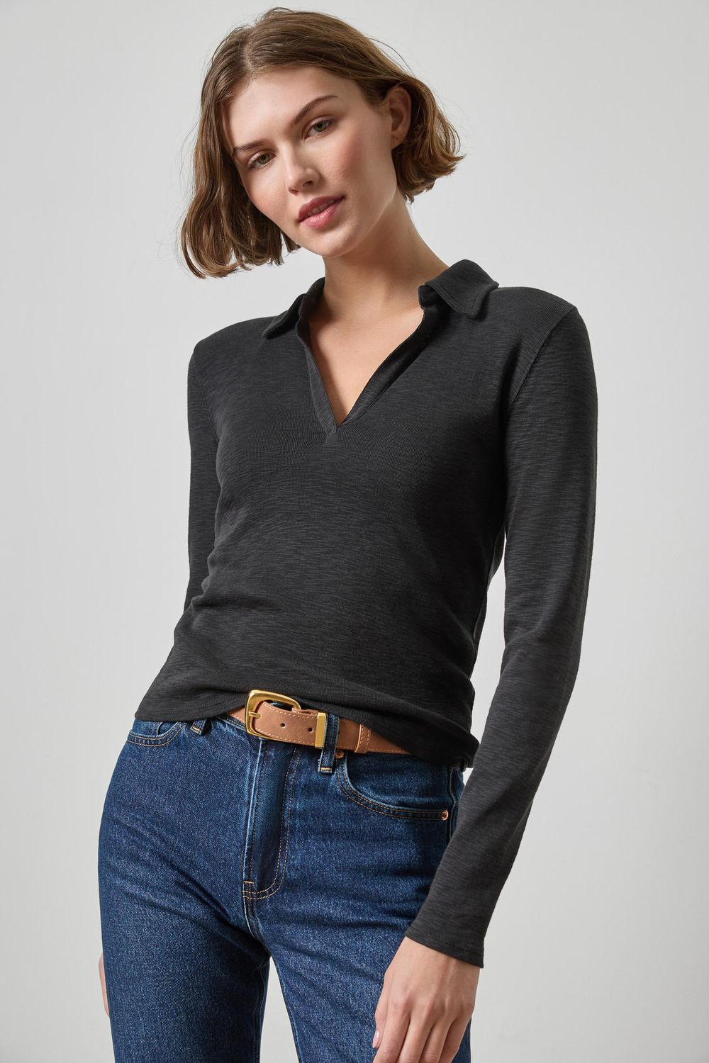 Long Sleeve Polo Neck