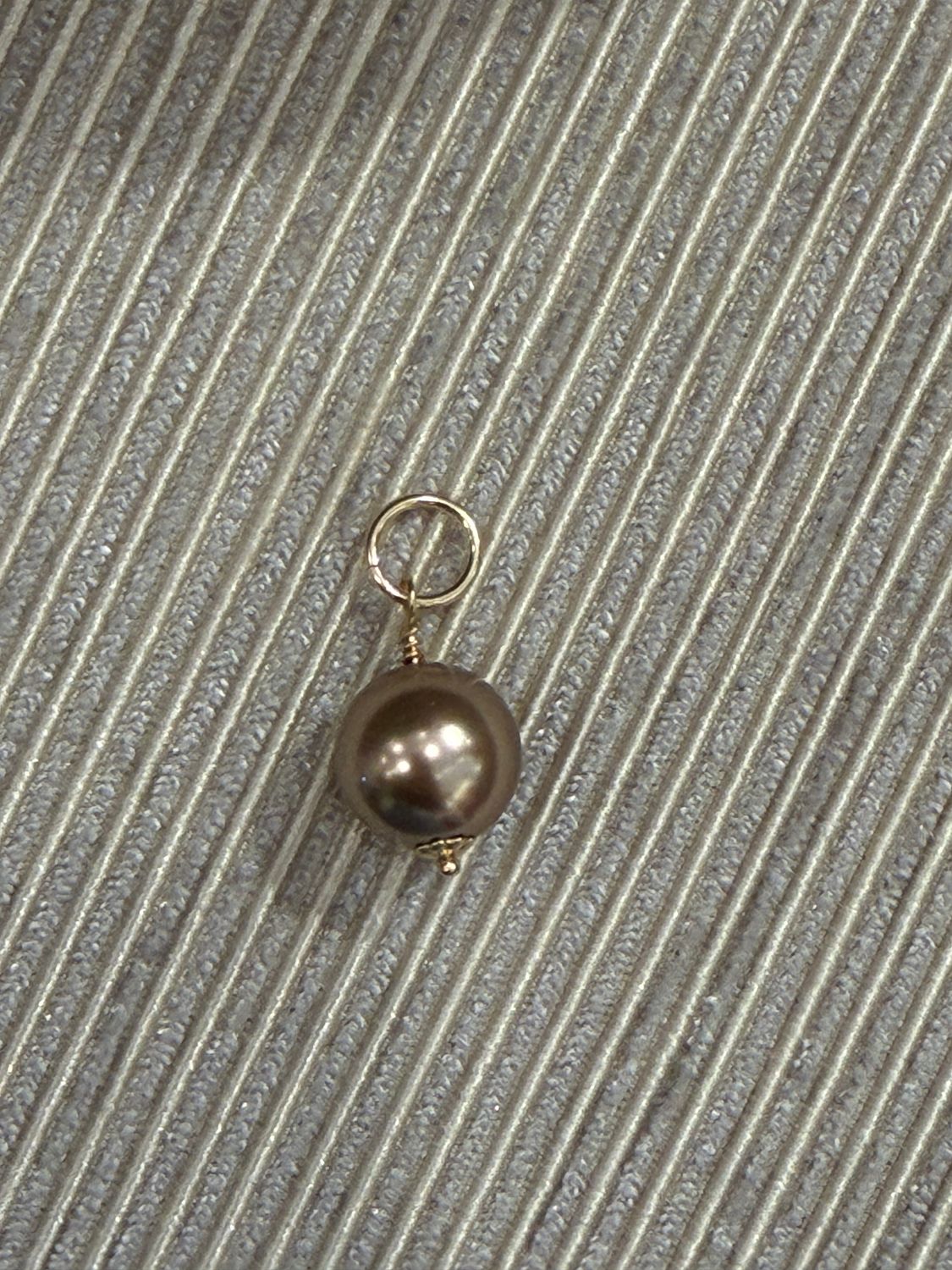 Champagne Pearl Drop Charm