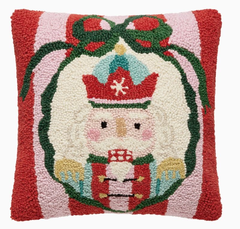Holiday Frames Nutcracker Hook Pillow