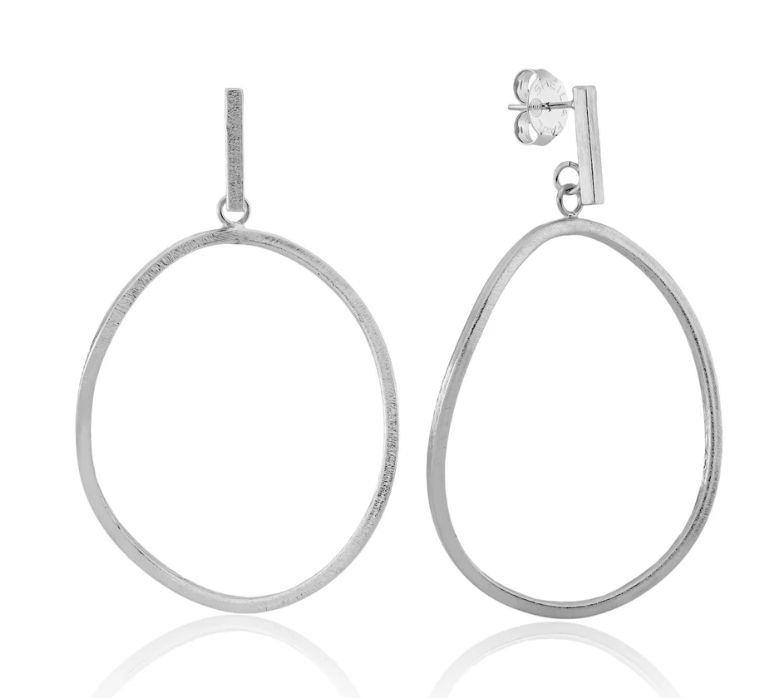 Twisted Oval Hoop Earrings