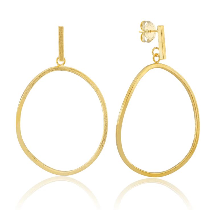 Twisted Oval Hoop Earrings
