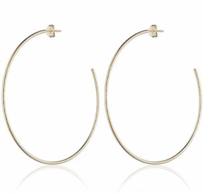 Jillian Hoops - Brushed 18k Gold Plated