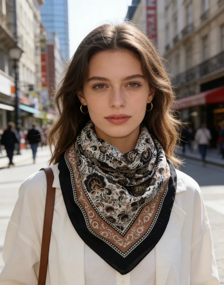 Floral Paisley Bandana Scarf