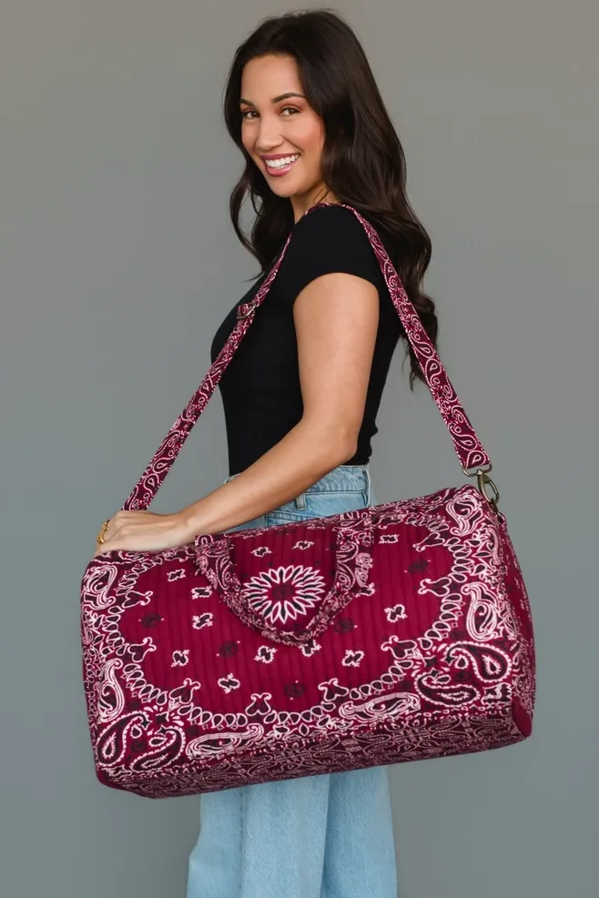Paisley Print Duffel Bag