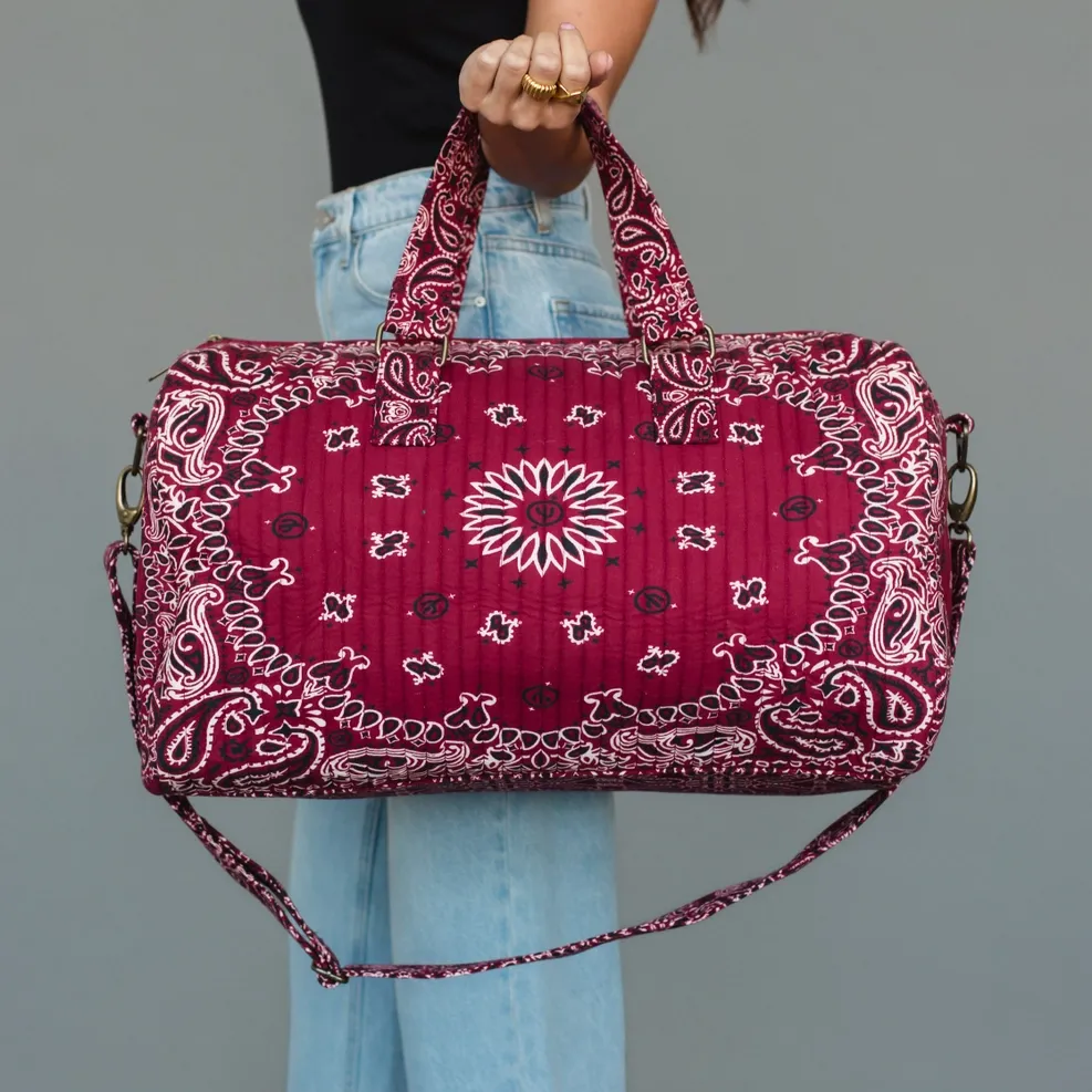 Paisley Print Duffel Bag