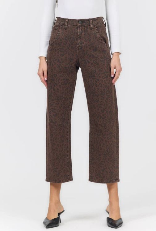 Lasso Jean, COLOR: Brown Leopard, Size: 26