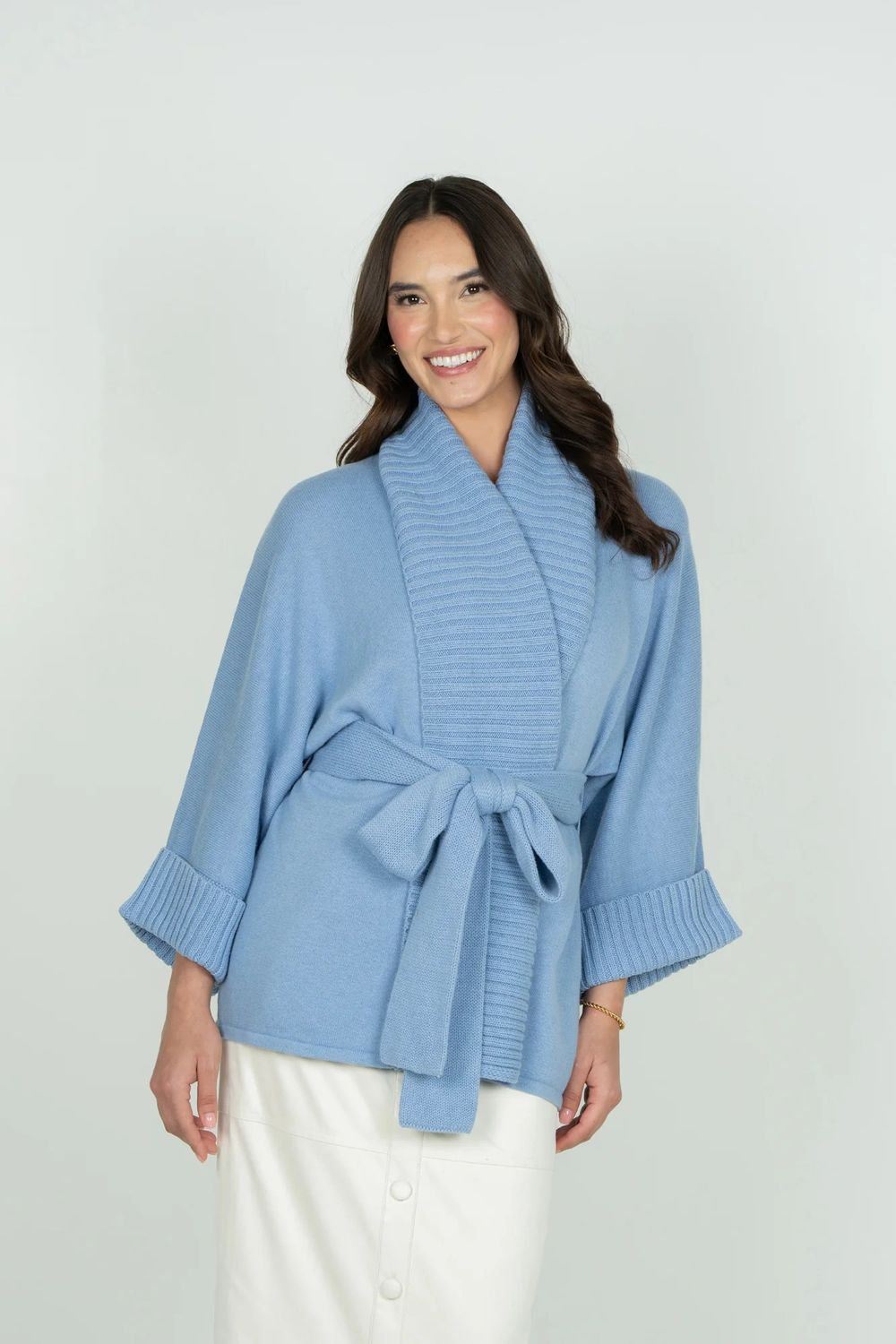 Willow Wrap Cardigan, COLOR: Blue, Size: XXS