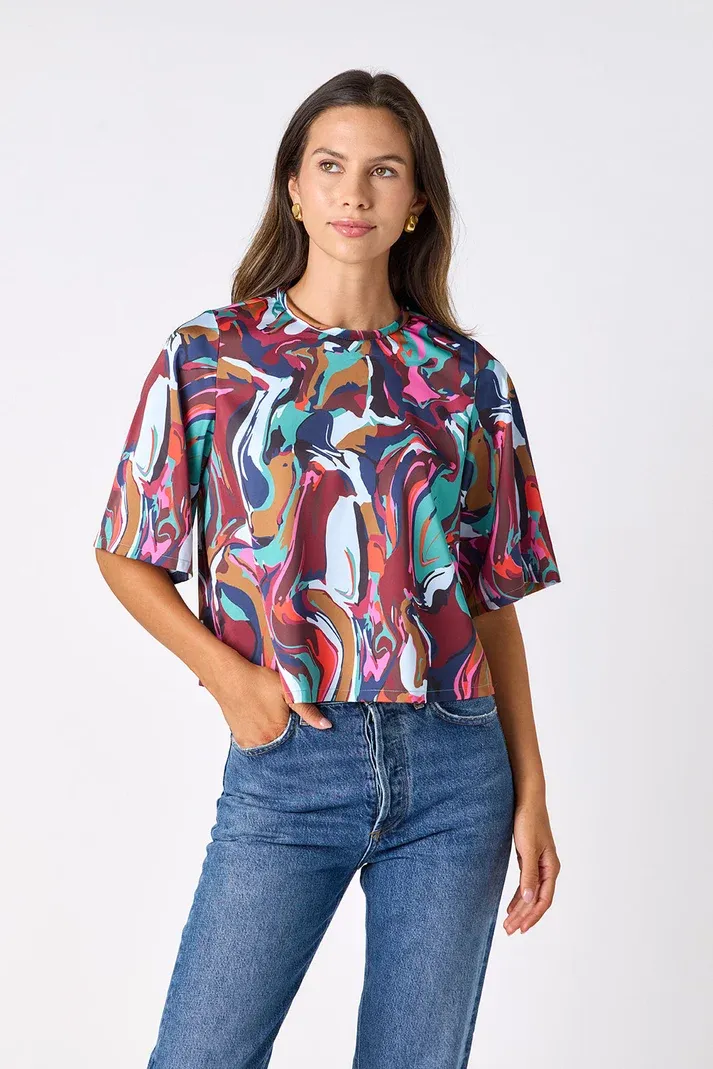 Bree Tee, COLOR: Current, Size: S