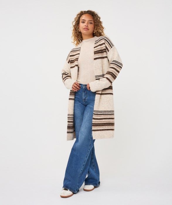 Fall Stripes Cardigan, COLOR: Cacao Stripe, Size: XS