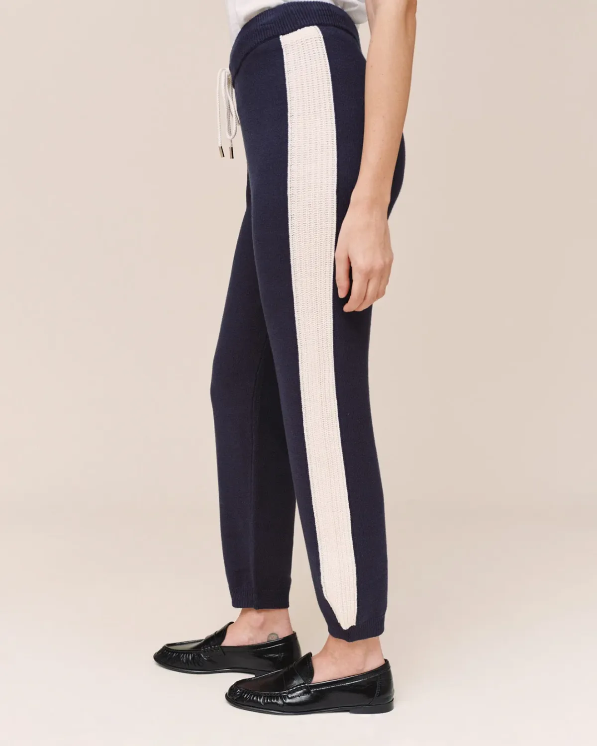 Contrast Stripe Knit Jogger, COLOR: Midnight Frost, Size: S