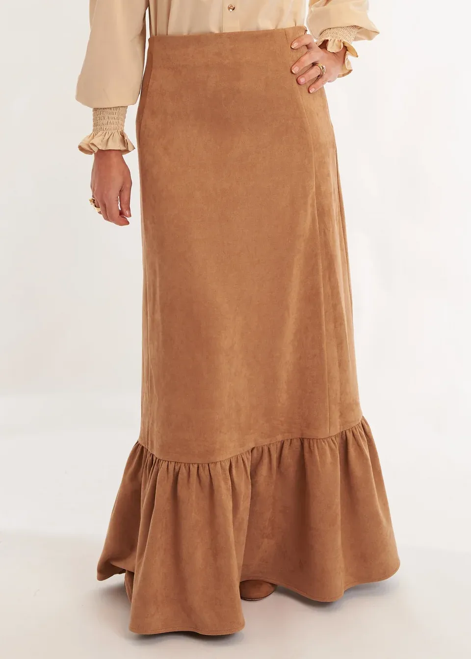 Hostess Skirt, COLOR: Cinnamon, Size: XS