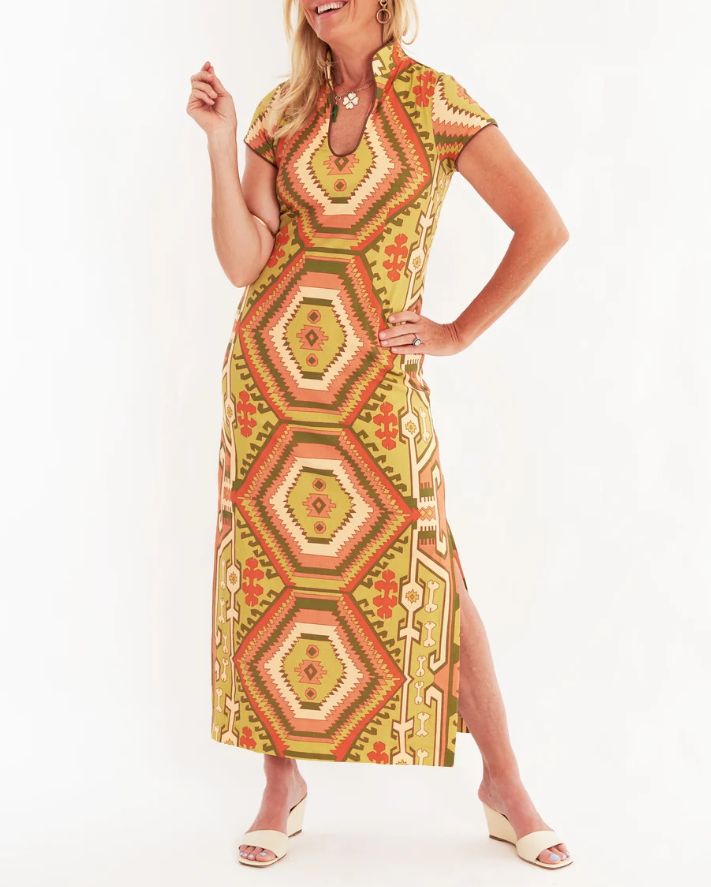 Tarpon Dress, COLOR: Killim Squash, Size: S