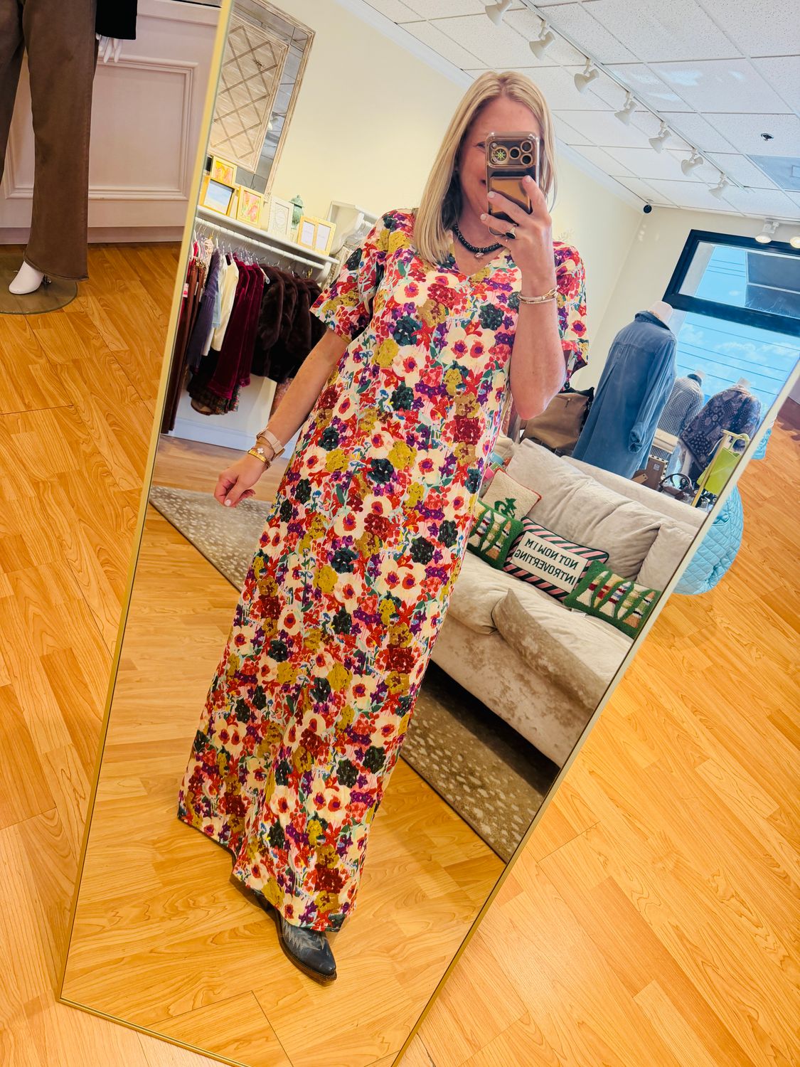 Edith Maxi, COLOR: Fall Floral, Size: S