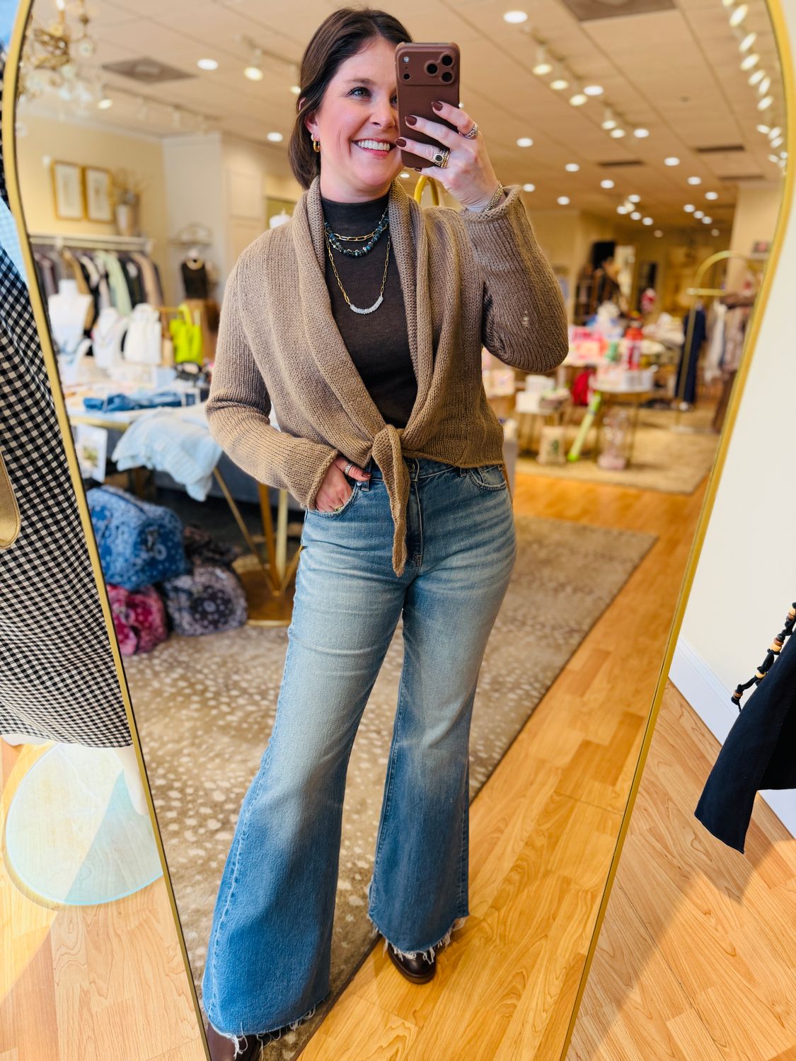 Cocoon Wrap Up Cardigan, COLOR: Dark Cedar, Size: XS/S