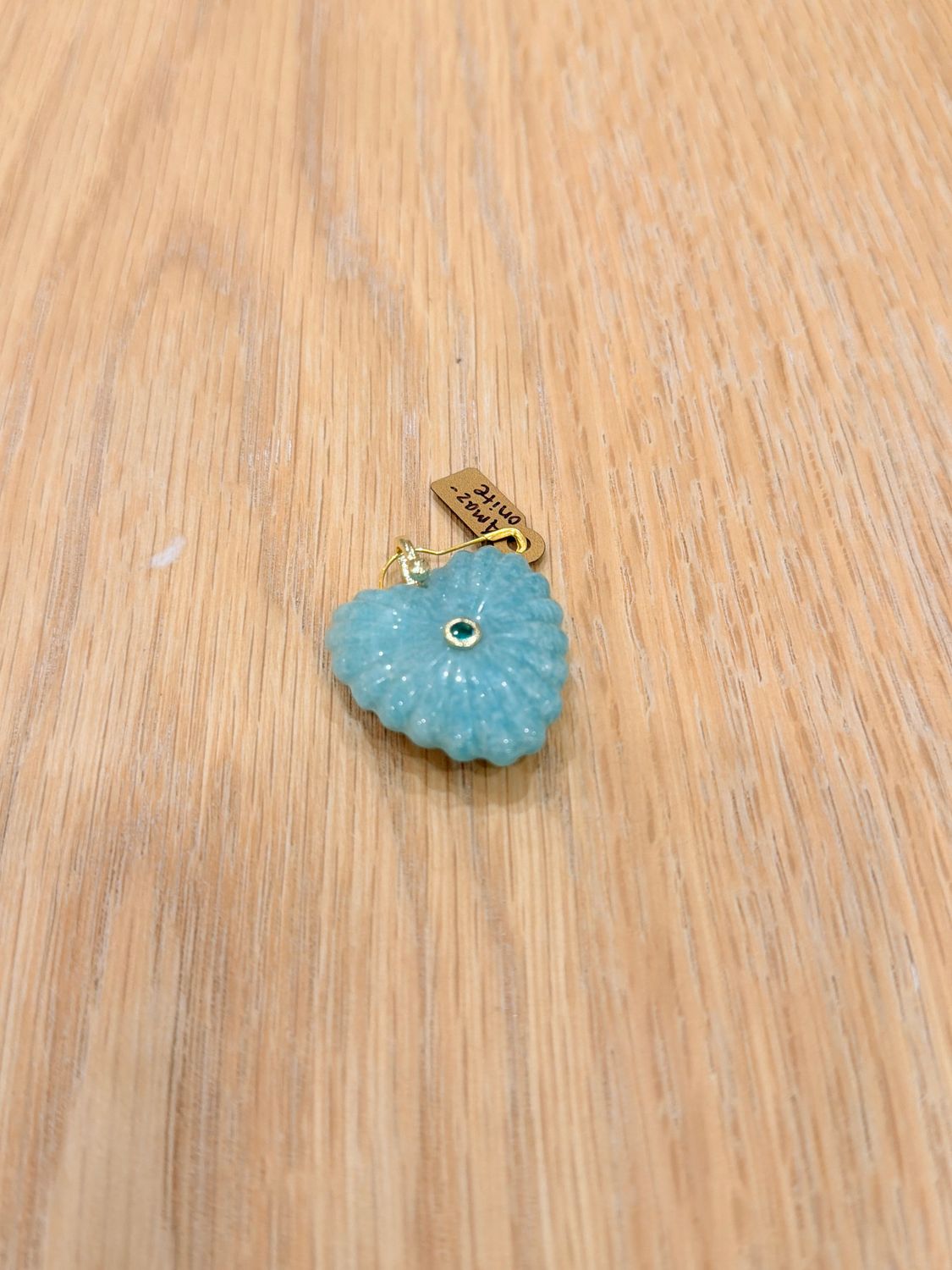 Amazonite Heart Charm