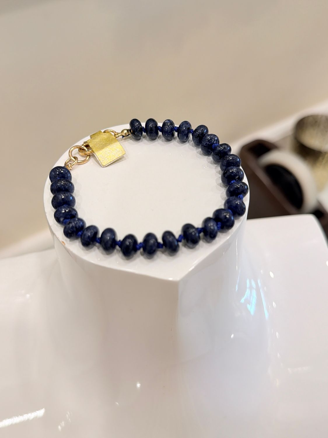 Navy Beaded Bracelet