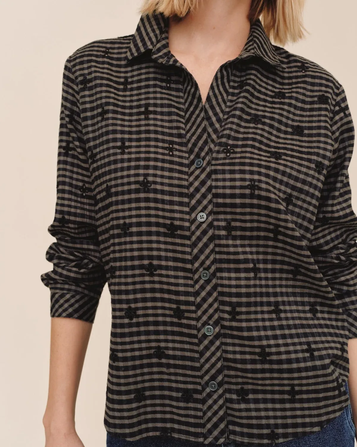 Long Sleeve Clean Button Down Shirt