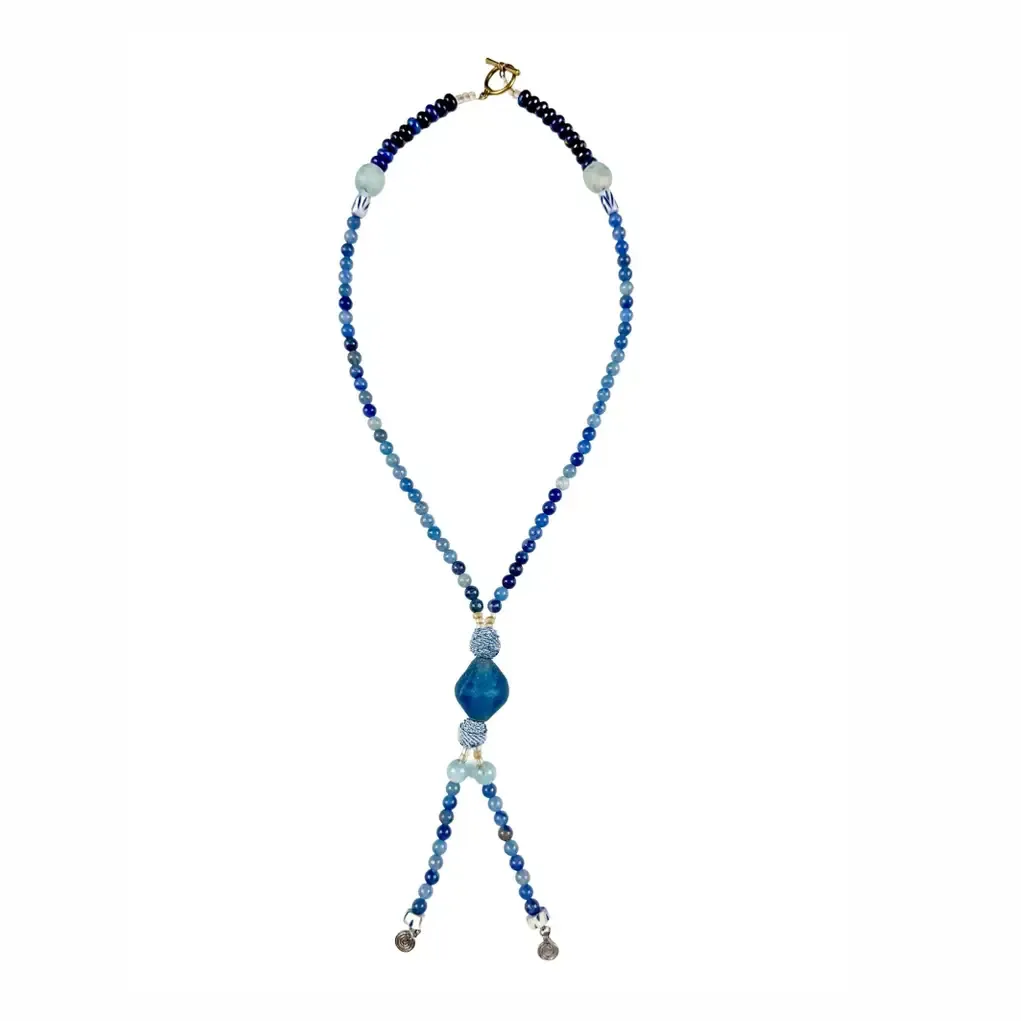 Lariat Necklace - Denim