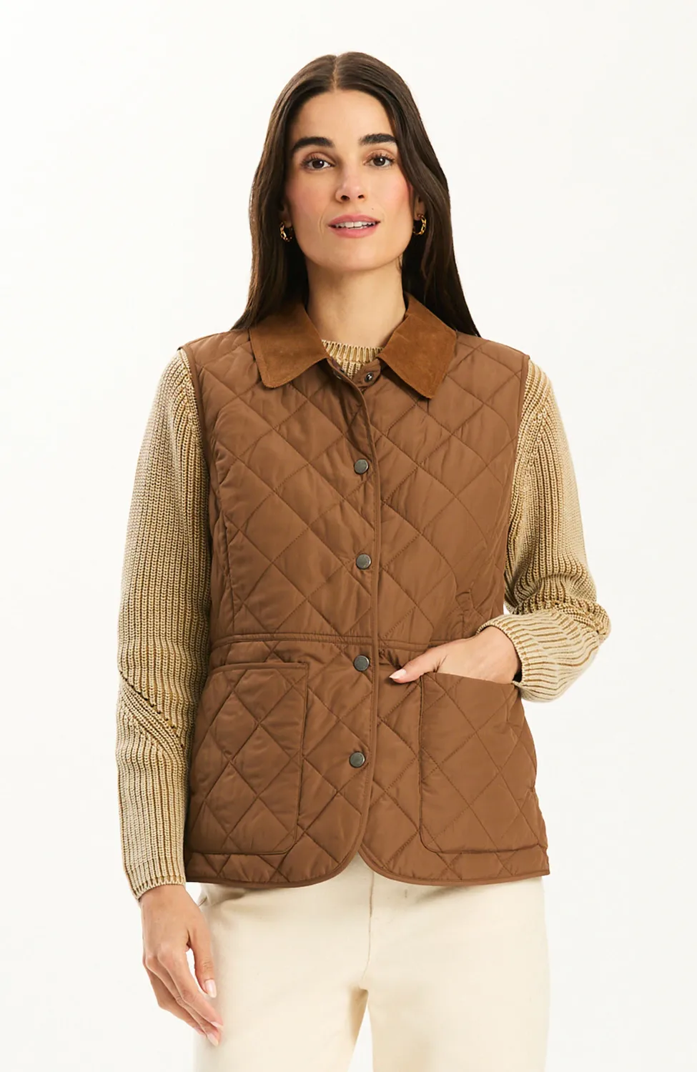 Amoreena Vest, COLOR: Bison, Size: XS