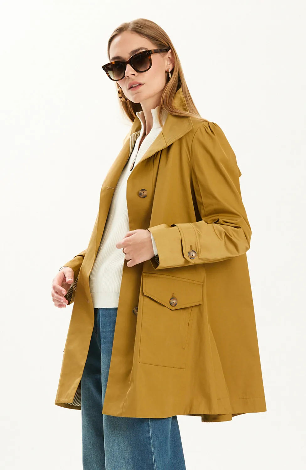 Sutton Trench Jacket, COLOR: Fennel, Size: XS