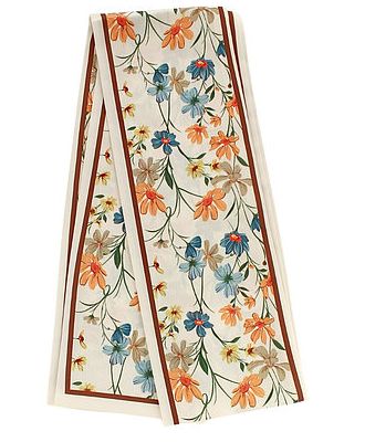 Printed Narrow Scarf, COLOR: Multi Wildflower