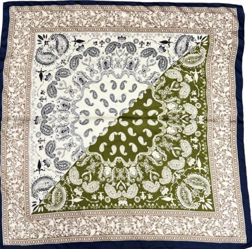 Colorblock Paisley Scarf