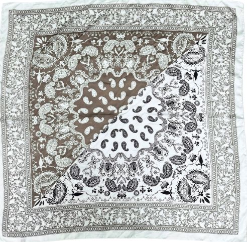 Colorblock Paisley Scarf