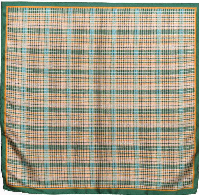 Plaid Bandana Scarf, COLOR: Green