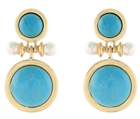 Turquoise Dual Stone Studs