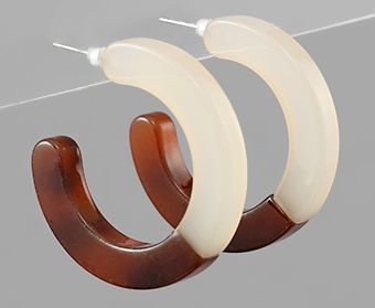 Two-Tone Acrylic Hoops