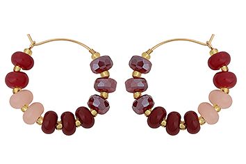 Rondelle Beaded Hoops