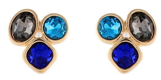 Clustered Gem Studs, COLOR: Blue Multi
