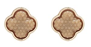 Textured Clover Stud Earrings
