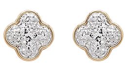 Textured Clover Stud Earrings