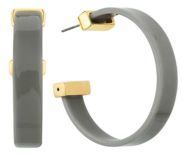 Gold Trimmed Wide Hoops