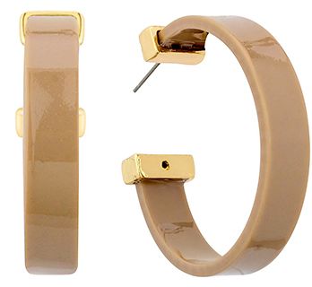 Gold Trimmed Wide Hoops