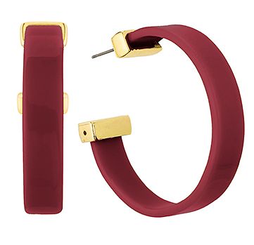 Gold Trimmed Wide Hoops
