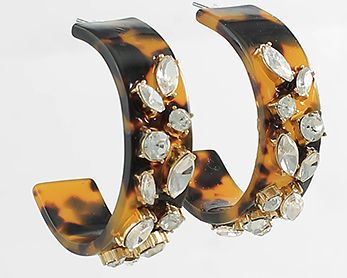 Jeweled Hoops