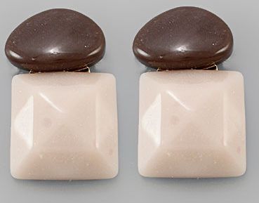 Two Toned Geo Earrings