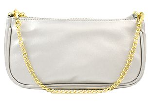 Metallic Leather Chain Bag