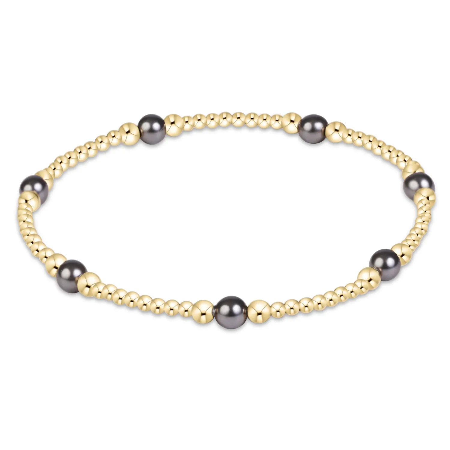 PURP PRL DK GRY 4MM GLD